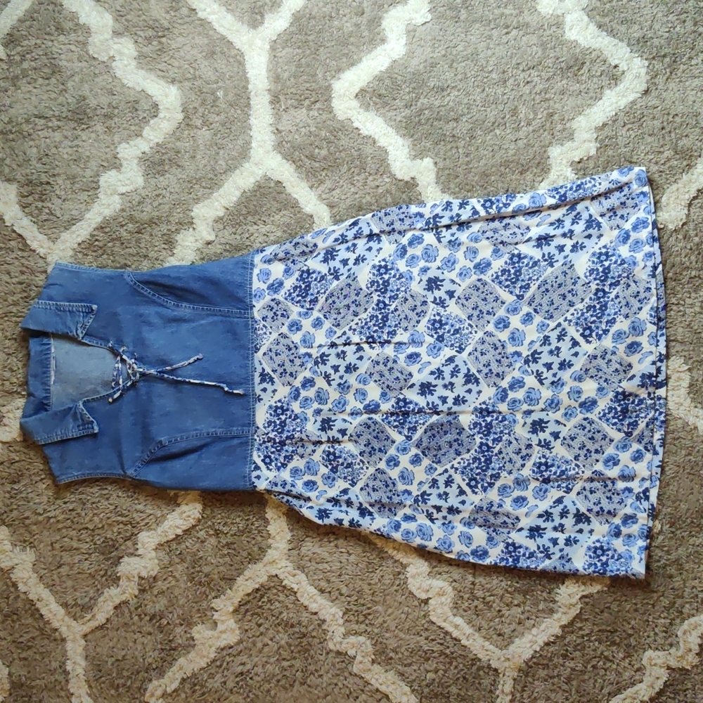 Ladies denim floral dress